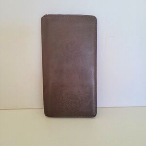 Louis Vuitton Taiga Long Wallet Ardoise Leather Bifold Card Holder MI1013 France